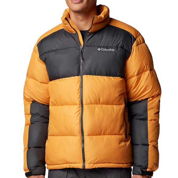 Columbia Men's Orange Black Pike Lake II Omni Shield Puffer Jacket Coat XXL NWT - Picture 1 of 15